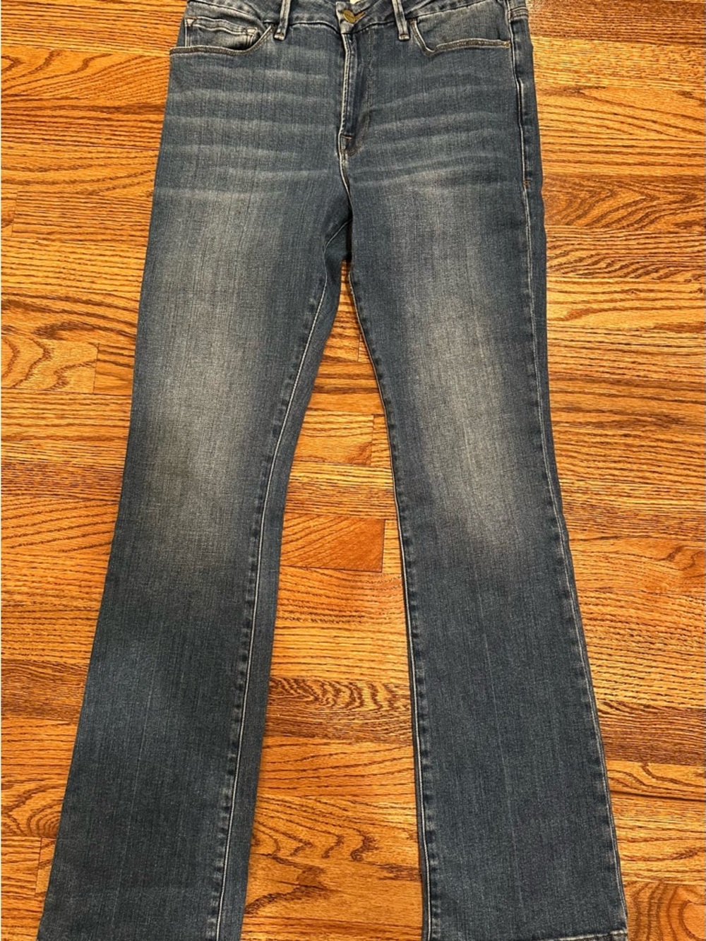Frame Le Mini Boot Women's Mini Bootcut Jeans - Medium Blue